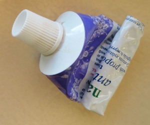 used-up toothpaste