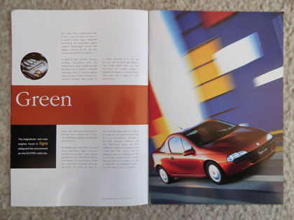 1995 Vauxhall Tigra car spread