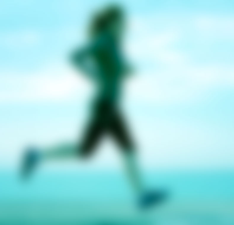 blurred runner