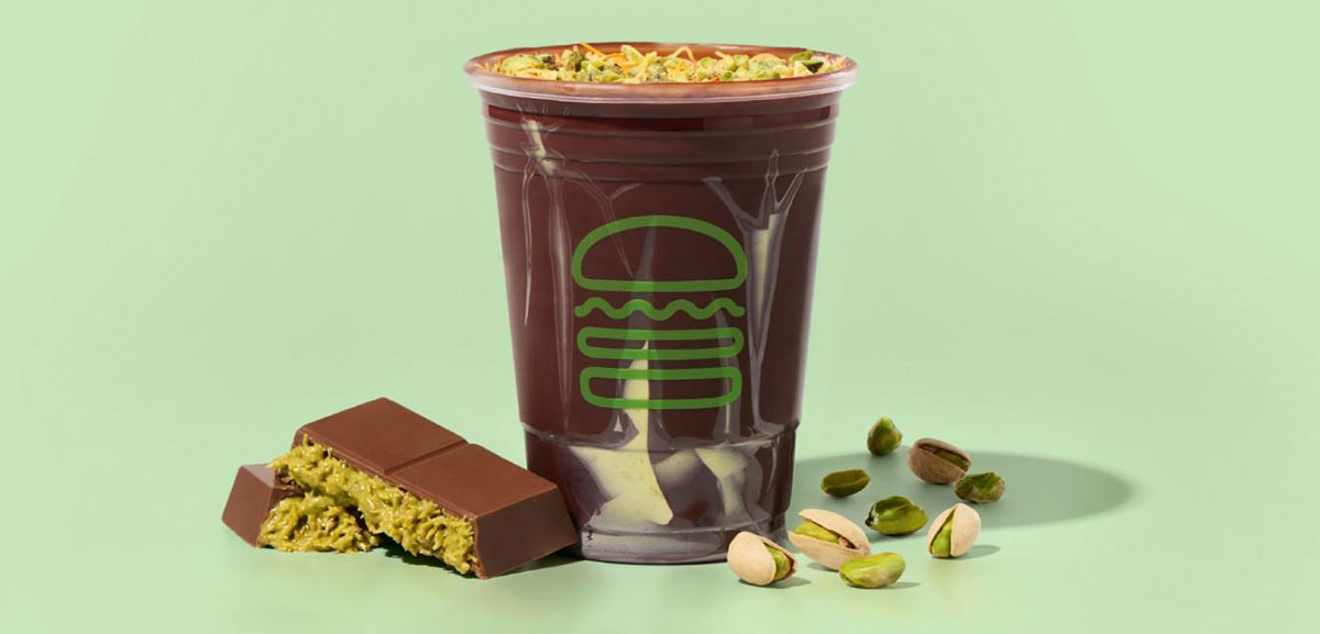Dubai chocolate shake by Shake Shack